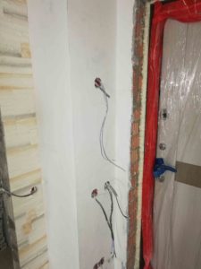 Вывод кабеля под домофон