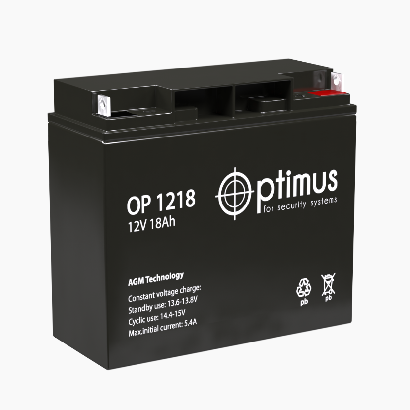 Аккумуляторная батарея 12В 18Ач Optimus OP 12-18 Аккумуляторная батарея 12В 18Ач Optimus OP 12-18